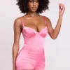 Romera Satin-Korsett-Mini-Playsuit in Rosa Romera Satin-Korsett-Mini-Playsuit in Rosa