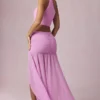 Romy Asymmetrischer Maxirock mit Rüschen in Pink Orchid Romy Asymmetrischer Maxirock mit Rüschen in Pink Orchid
