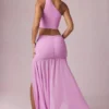 Romy Asymmetrischer Maxirock mit Rüschen in Pink Orchid Romy Asymmetrischer Maxirock mit Rüschen in Pink Orchid