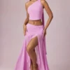 Romy Asymmetrischer Maxirock mit Rüschen in Pink Orchid Romy Asymmetrischer Maxirock mit Rüschen in Pink Orchid