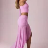 Romy Asymmetrischer Maxirock mit Rüschen in Pink Orchid Romy Asymmetrischer Maxirock mit Rüschen in Pink Orchid