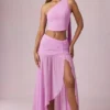 Romy Asymmetrischer Maxirock mit Rüschen in Pink Orchid Romy Asymmetrischer Maxirock mit Rüschen in Pink Orchid