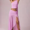 Romy Asymmetrischer Maxirock mit Rüschen in Pink Orchid Romy Asymmetrischer Maxirock mit Rüschen in Pink Orchid