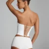 Sabrine Slinky Jersey Low-Rise Hotpants in Weiß Sabrine Slinky Jersey Low-Rise Hotpants in Weiß
