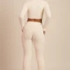 Safia Flauschige Strickhose mit weitem Bein in Elfenbein Safia Flauschige Strickhose mit weitem Bein in Elfenbein