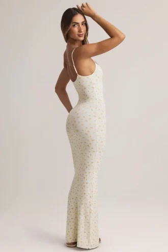 Salma Modal-Maxikleid mit U-Ausschnitt und Trägern in Blumenmuster