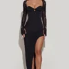 San Marino Maxikleid mit Verzierung und Seitenschlitz in Schwarz San Marino Maxikleid mit Verzierung und Seitenschlitz in Schwarz