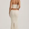Saphira verziertes, drapiertes Korsettkleid mit Cut-outs in Weiß Saphira verziertes, drapiertes Korsettkleid mit Cut-outs in Weiß