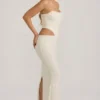 Saphira verziertes, drapiertes Korsettkleid mit Cut-outs in Weiß Saphira verziertes, drapiertes Korsettkleid mit Cut-outs in Weiß