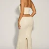 Saphira verziertes, drapiertes Korsettkleid mit Cut-outs in Weiß Saphira verziertes, drapiertes Korsettkleid mit Cut-outs in Weiß