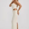 Saphira verziertes, drapiertes Korsettkleid mit Cut-outs in Weiß Saphira verziertes, drapiertes Korsettkleid mit Cut-outs in Weiß