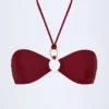 Savai Bikinioberteil mit Rüschen und Metallverzierung in Dark Cherry Savai Bikinioberteil mit Rüschen und Metallverzierung in Dark Cherry