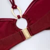 Savai Bikinioberteil mit Rüschen und Metallverzierung in Dark Cherry Savai Bikinioberteil mit Rüschen und Metallverzierung in Dark Cherry