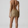 Sayzel Minikleid mit Cut-outs und Verzierungen in Gold