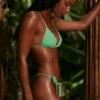 Seersucker-Triangel-Bikinioberteil in Seafoam-Grün Seersucker-Triangel-Bikinioberteil in Seafoam-Grün