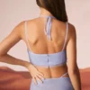 Selena verziertes Korsett mit Wasserfallausschnitt in Blau