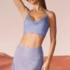 Selena verziertes Korsett mit Wasserfallausschnitt in Blau