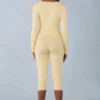 Selene Strick-Caprihose mit mittlerer Leibhöhe in Buttergelb Selene Strick-Caprihose mit mittlerer Leibhöhe in Buttergelb