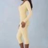 Selene Strick-Caprihose mit mittlerer Leibhöhe in Buttergelb Selene Strick-Caprihose mit mittlerer Leibhöhe in Buttergelb