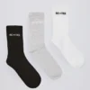 Set gerippter Crew-Socken in Multicolor