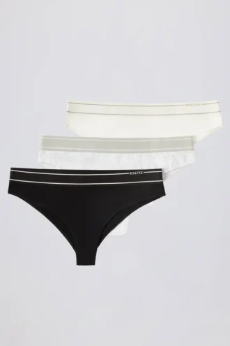 Set mit Cheeky-Slips mit hoher Taille in Multicolor