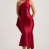 Shaya Asymmetrisches Midaxi-Kleid mit Schaldetail in True Red Shaya Asymmetrisches Midaxi-Kleid mit Schaldetail in True Red