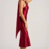 Shaya Asymmetrisches Midaxi-Kleid mit Schaldetail in True Red Shaya Asymmetrisches Midaxi-Kleid mit Schaldetail in True Red