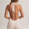 Shelly Modal-Playsuit mit geripptem Rückenausschnitt in Streifenmuster Shelly Modal-Playsuit mit geripptem Rückenausschnitt in Streifenmuster