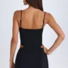 Shiloh Drapiertes Cut-Out-Minikleid in Schwarz