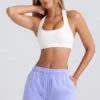 Shorts mit mittlerer Leibhöhe in Periwinkle