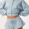 Shorts mit mittlerer Leibhöhe in Powder Blue Shorts mit mittlerer Leibhöhe in Powder Blue