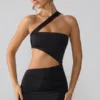 Shyla Slinky Jersey Rüschen-Cut-Out-Minikleid in Schwarz Shyla Slinky Jersey Rüschen-Cut-Out-Minikleid in Schwarz