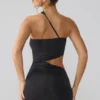 Shyla Slinky Jersey Rüschen-Cut-Out-Minikleid in Schwarz Shyla Slinky Jersey Rüschen-Cut-Out-Minikleid in Schwarz