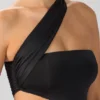 Shyla Slinky Jersey Rüschen-Cut-Out-Minikleid in Schwarz Shyla Slinky Jersey Rüschen-Cut-Out-Minikleid in Schwarz