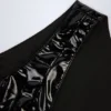 Siana Bodys aus glänzendem Vinyl mit tiefem Ausschnitt in Schwarz Siana Bodys aus glänzendem Vinyl mit tiefem Ausschnitt in Schwarz