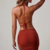 Signature Sarong mit seitlichem Bindeband in Sunset Orange
