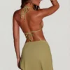 Signature Sarong mit seitlichen Bändern in Matcha-Grün Signature Sarong mit seitlichen Bändern in Matcha-Grün