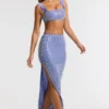 Siona Verzierter Maxirock mit mittlerer Leibhöhe in Blau Siona Verzierter Maxirock mit mittlerer Leibhöhe in Blau