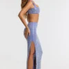 Siona Verzierter Maxirock mit mittlerer Leibhöhe in Blau Siona Verzierter Maxirock mit mittlerer Leibhöhe in Blau
