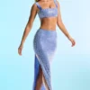 Siona Verzierter Maxirock mit mittlerer Leibhöhe in Blau Siona Verzierter Maxirock mit mittlerer Leibhöhe in Blau