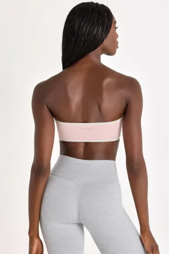 Soft Active Bandeau-Sport-BH in Blush Marl
