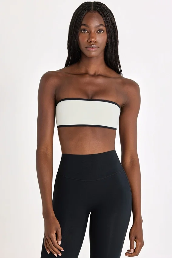 Soft Active Bandeau-Sport-BH in Ivory Soft Active Bandeau-Sport-BH in Ivory