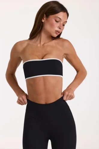 Soft Active Bandeau-Sport-BH in Schwarz