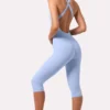 Soft Active Capri Jumpsuit in Sky Soft Active Capri Jumpsuit in Sky