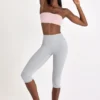 Soft Active Capri-Leggings in Grau meliert