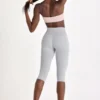 Soft Active Capri-Leggings in Grau meliert