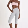 Soft Active Capri-Leggings in Grau meliert