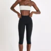 Soft Active Capri-Leggings in Schwarz