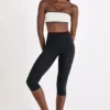Soft Active Capri-Leggings in Schwarz