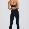 Soft Active Contrast Leggings in Schwarz